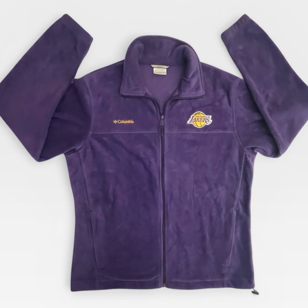 Los Angeles Lakers Womens Large Columbia Steens Mountain Purple Fleece Jacket
